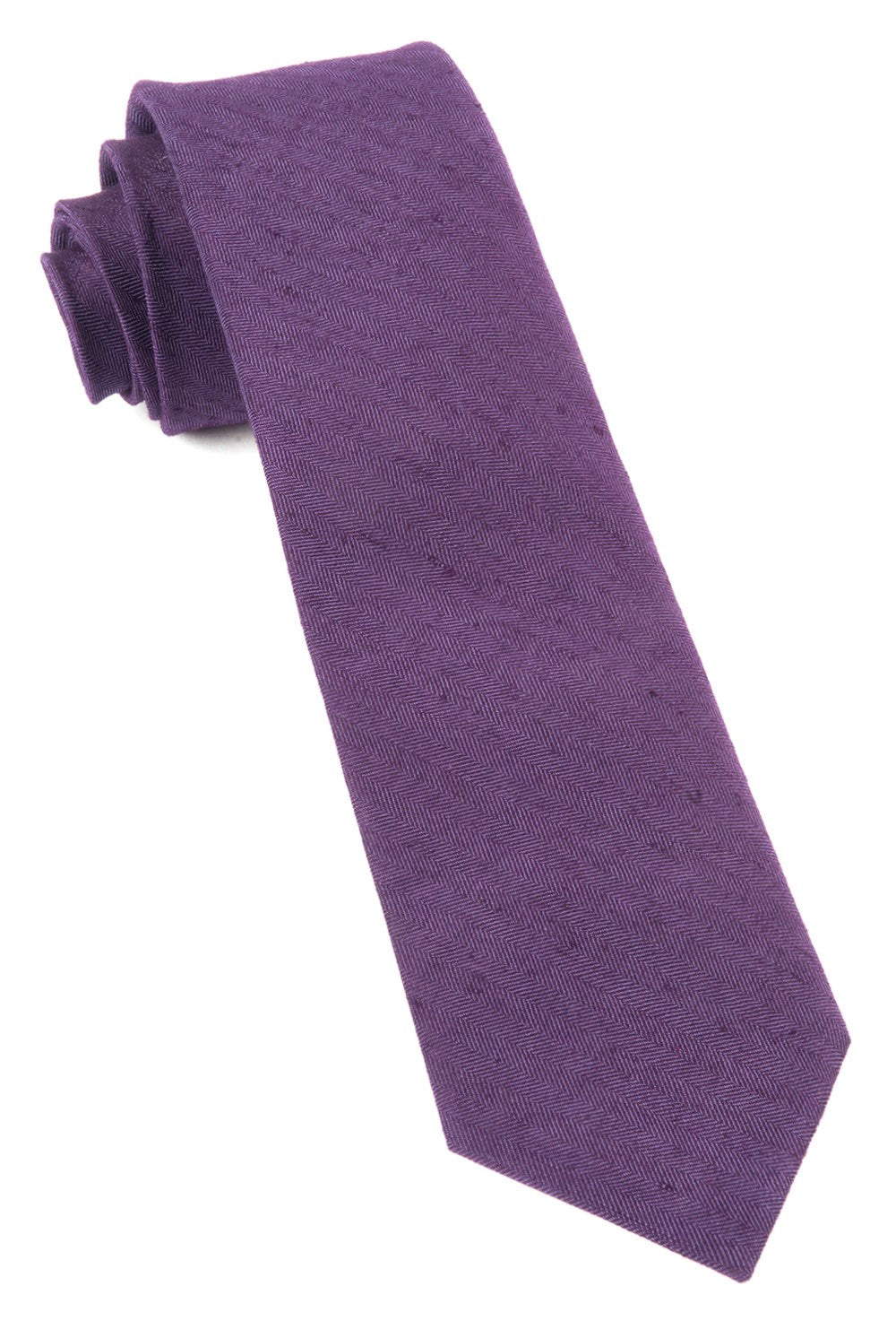 Linen Row Eggplant Tie | Linen Ties | Tie Bar