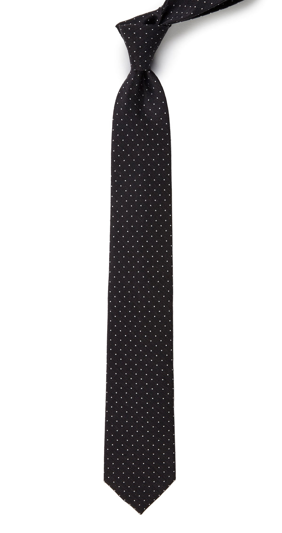 Rivington Dots Black Tie | Linen Ties | Tie Bar