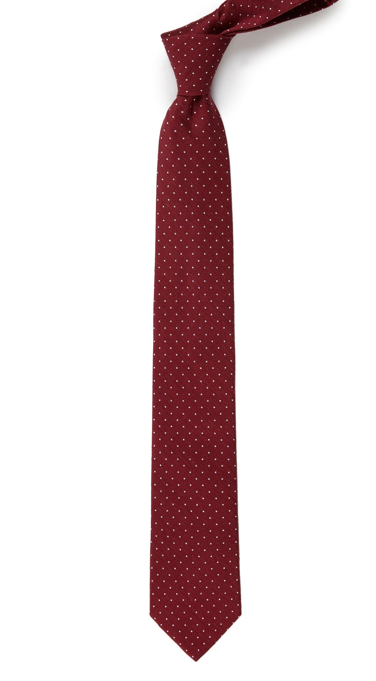 Burgundy Diamond Tie and Pocket square - MenDo Ties