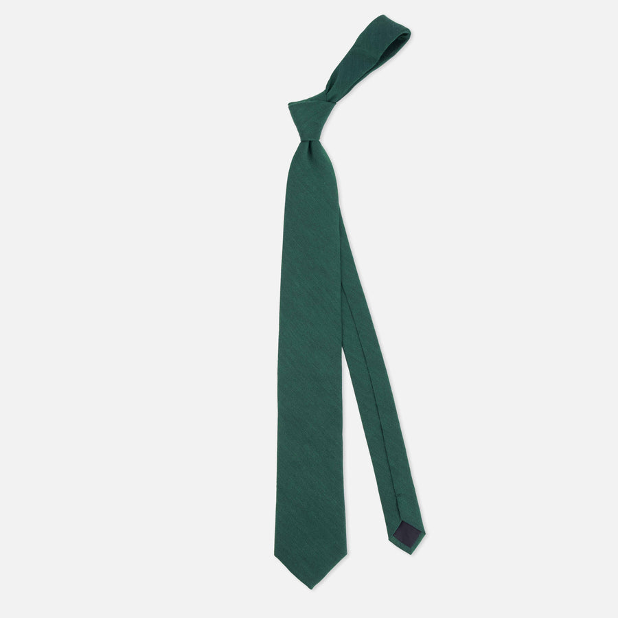 Bhldn Linen Row Hunter Green Tie | Linen Ties | Tie Bar