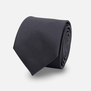 Grosgrain Solid Charcoal Tie featured image