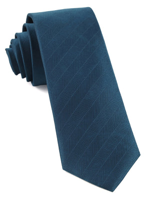 Herringbone Vow Teal Tie