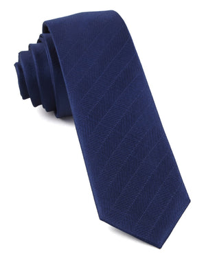 Herringbone Vow Classic Blue Tie featured image