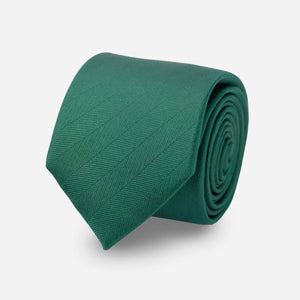 Herringbone Vow Hunter Green Tie featured image