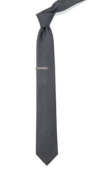 Herringbone Vow Charcoal Tie