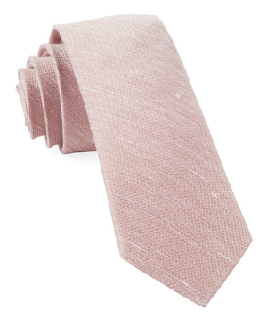 Jet Set Solid Blush Tie | Linen Ties | Tie Bar