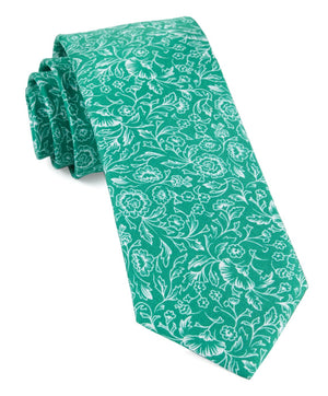 Bracken Blossom Kelly Green Tie