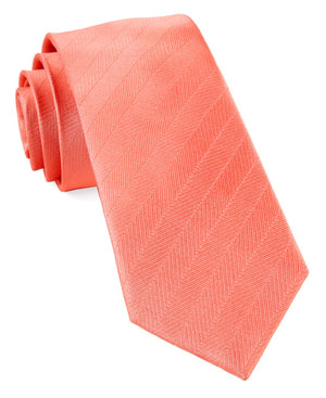 Herringbone Vow Coral Tie featured image