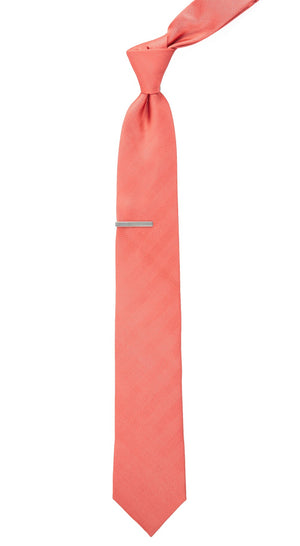 Herringbone Vow Coral Tie alternated image 1