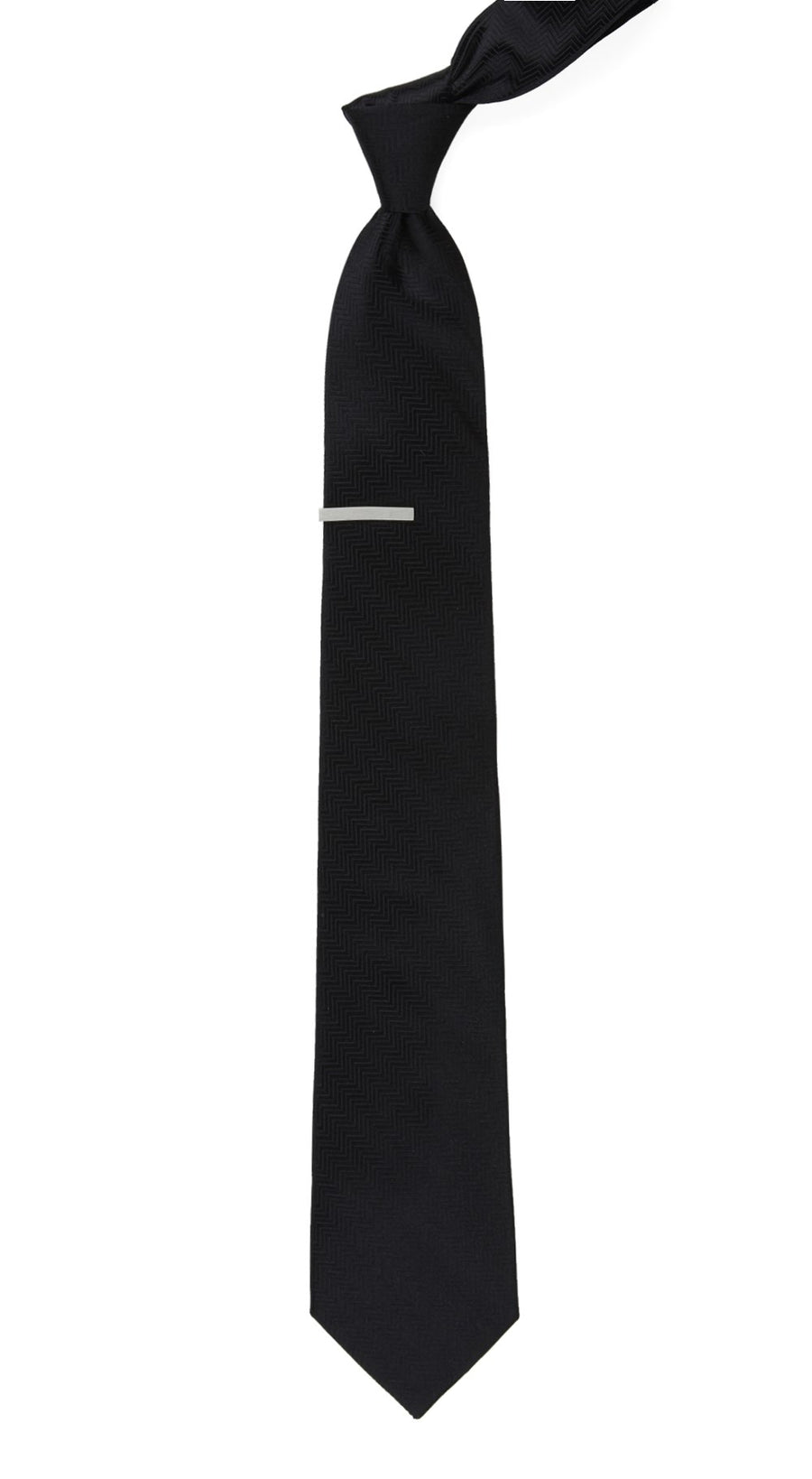 Herringbone Black Tie | Silk Ties | Tie Bar
