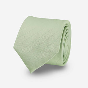 Herringbone Vow Sage Green Tie featured image
