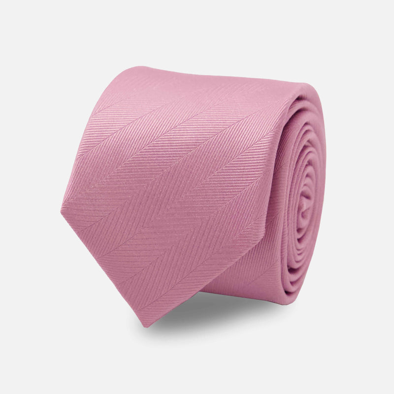 Herringbone Vow Dusty Rose Tie | Silk Ties | Tie Bar