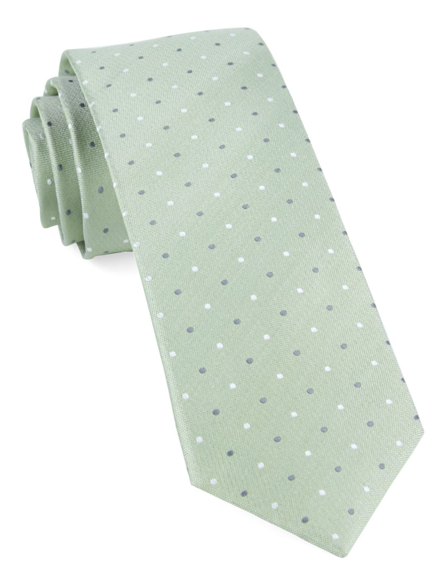 Suited Polka Dots Sage Green Tie | Silk Ties | Tie Bar