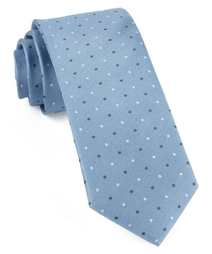 Suited Polka Dots Steel Blue Tie featured image