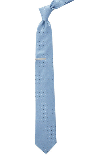 Suited Polka Dots Steel Blue Tie alternated image 1