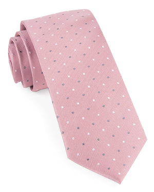 Suited Polka Dots Soft Pink Tie