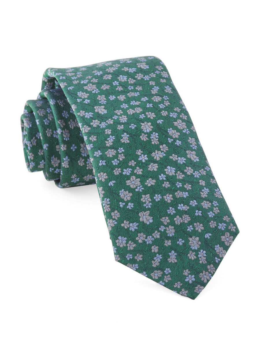 Free Fall Floral Kelly Green Tie | Silk Ties | Tie Bar