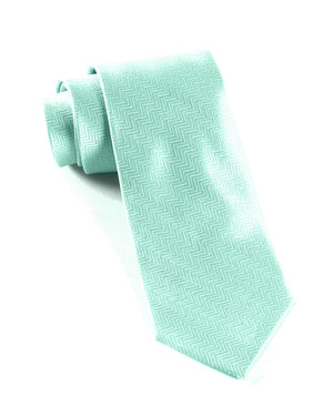 Herringbone Pool Blue Tie