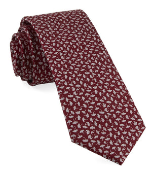 True Floral Red Tie