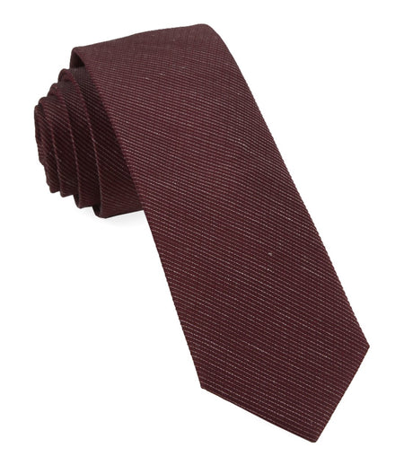 Bhldn Black Cherry Solid Black Cherry Tie | Linen Ties | Tie Bar