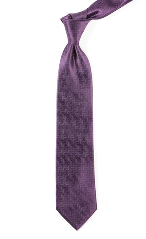 Herringbone Eggplant Tie alternated image 1