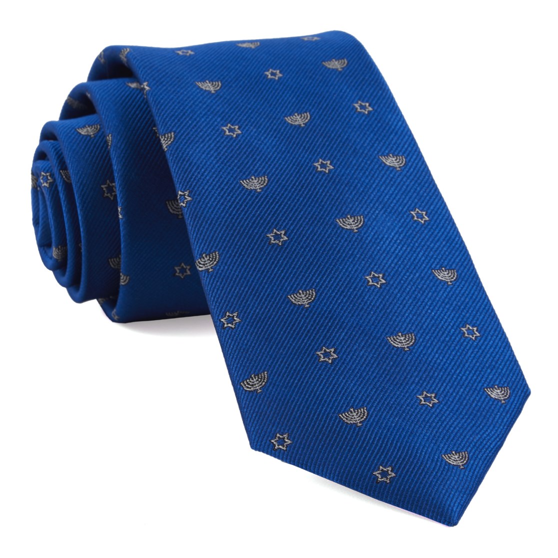 Menorahs Royal Blue Tie | Silk Ties | Tie Bar