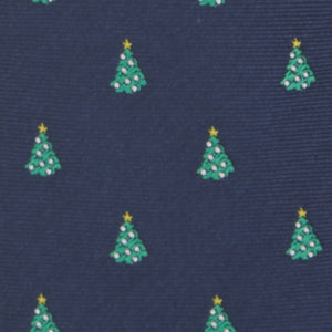 O Christmas Tree Navy Tie alternated image 2