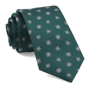 Snowflake Hunter Green Tie featured image