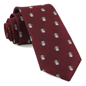 Snowman Goals Red Tie