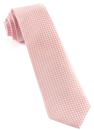 Be Married Checks Blush Pink Tie featured image