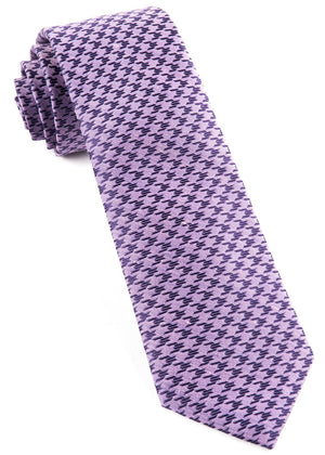 White Wash Houndstooth Lavender Tie