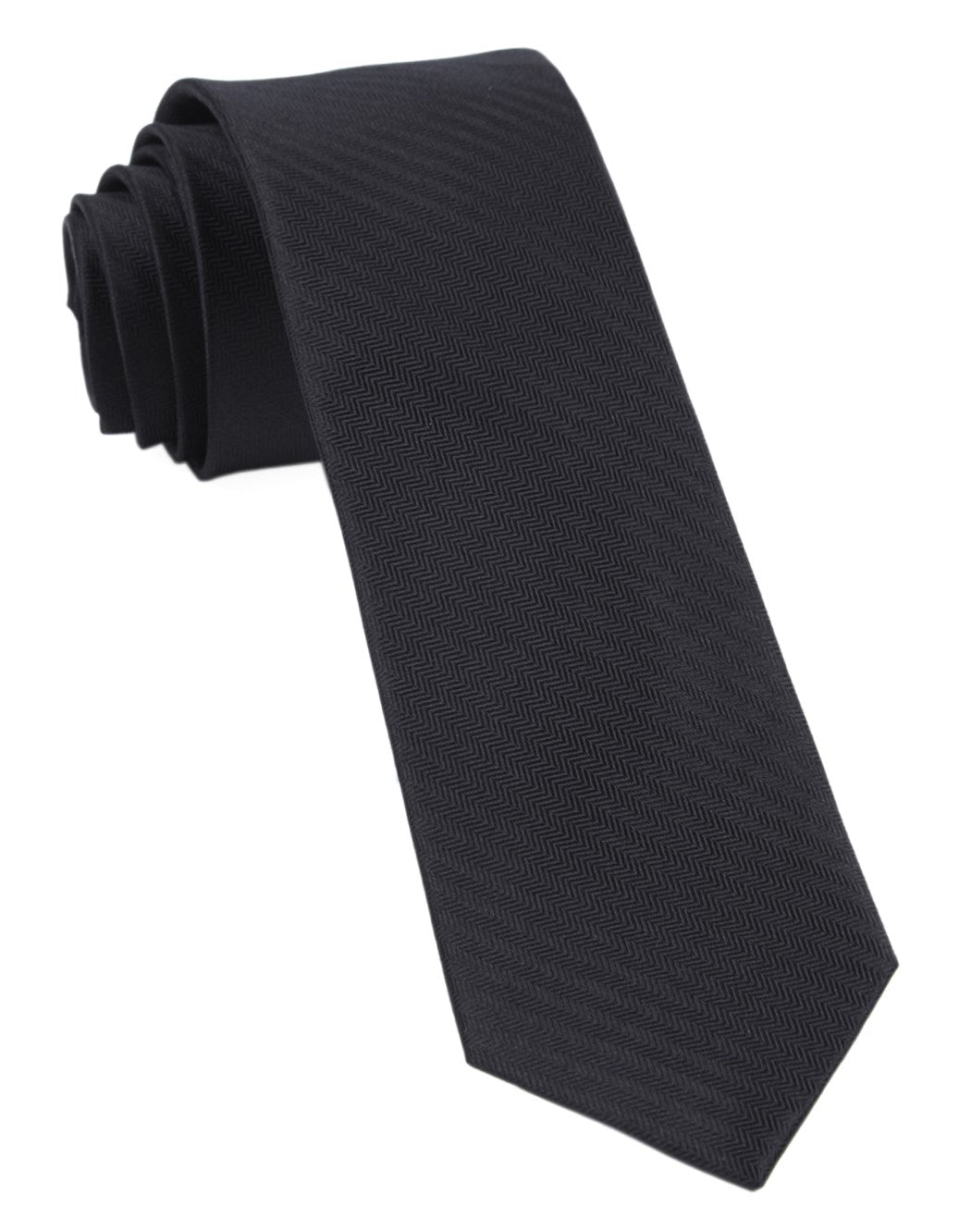 Sound Wave Herringbone Black Tie | Silk Ties | Tie Bar