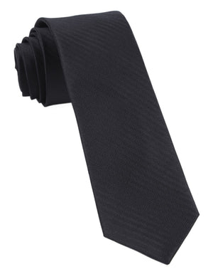 Sound Wave Herringbone Black Tie