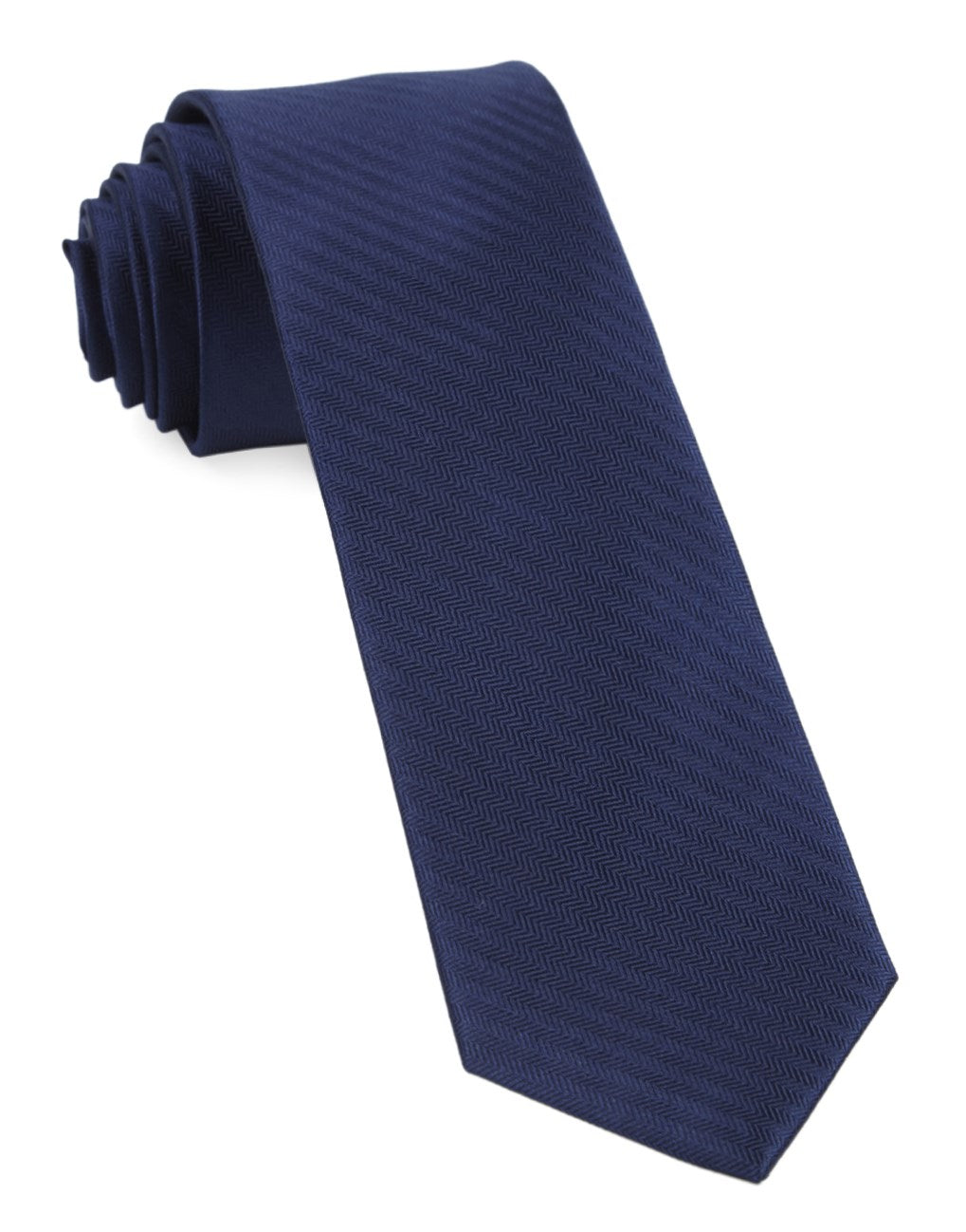 Sound Wave Herringbone Navy Tie | Silk Ties | Tie Bar