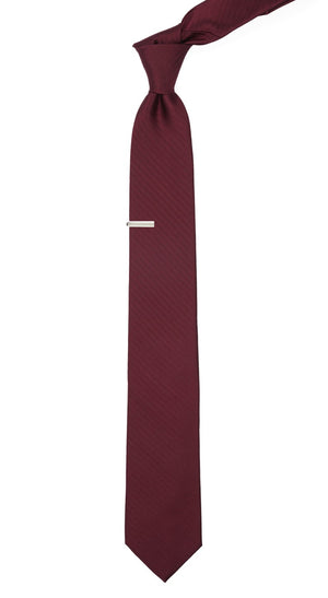 Sound Wave Herringbone Burgundy Tie alternated image 1