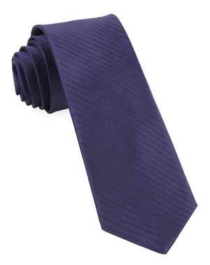 Sound Wave Herringbone Eggplant Tie