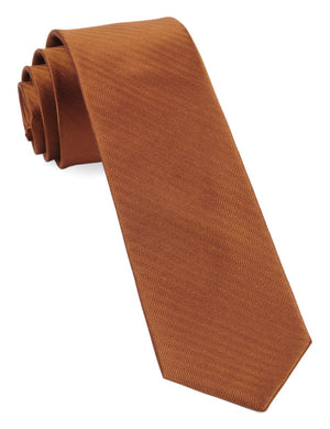 Sound Wave Herringbone Burnt Orange Tie featured image