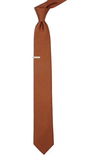 Sound Wave Herringbone Burnt Orange Tie alternated image 1