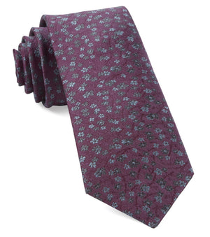 Free Fall Floral Mauve Tie featured image