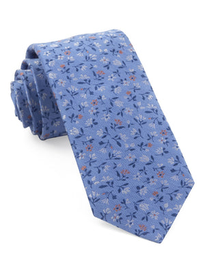 Floral Acres Light Blue Tie