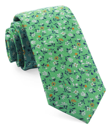 Floral Acres Mint Tie | Cotton Ties | Tie Bar