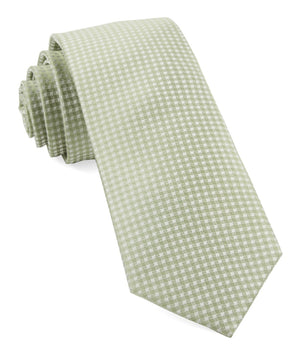 Be Married Checks Sage Green Tie