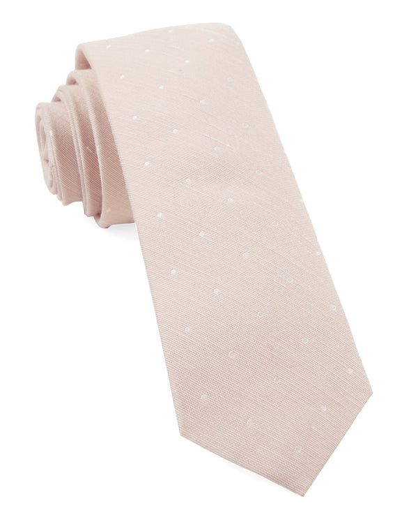 Bulletin Dot Blush Pink Tie | Linen Ties | Tie Bar