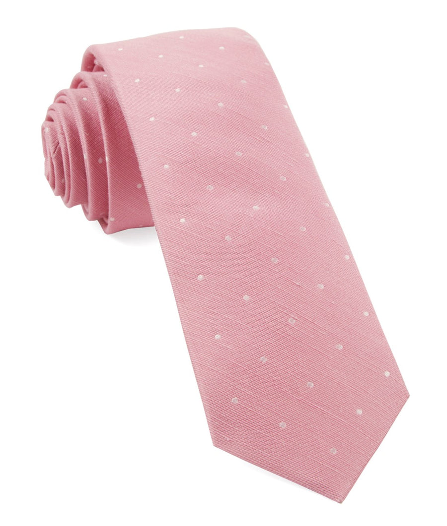 Bulletin Dot Pink Tie | Linen Ties | Tie Bar