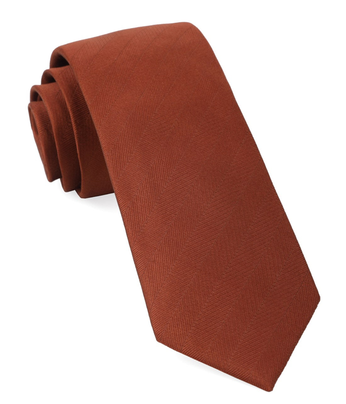 Herringbone Vow Copper Tie | Silk Ties | Tie Bar