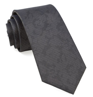 Refinado Floral Charcoal Tie featured image