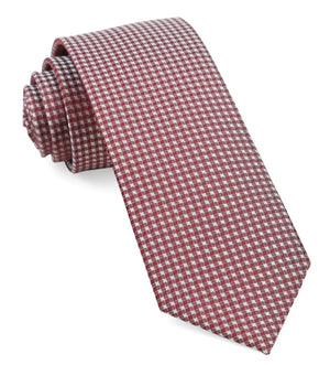 Be Married Checks Burgundy Tie featured image
