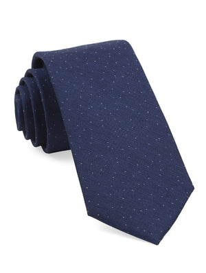 Flecked Solid Navy Tie