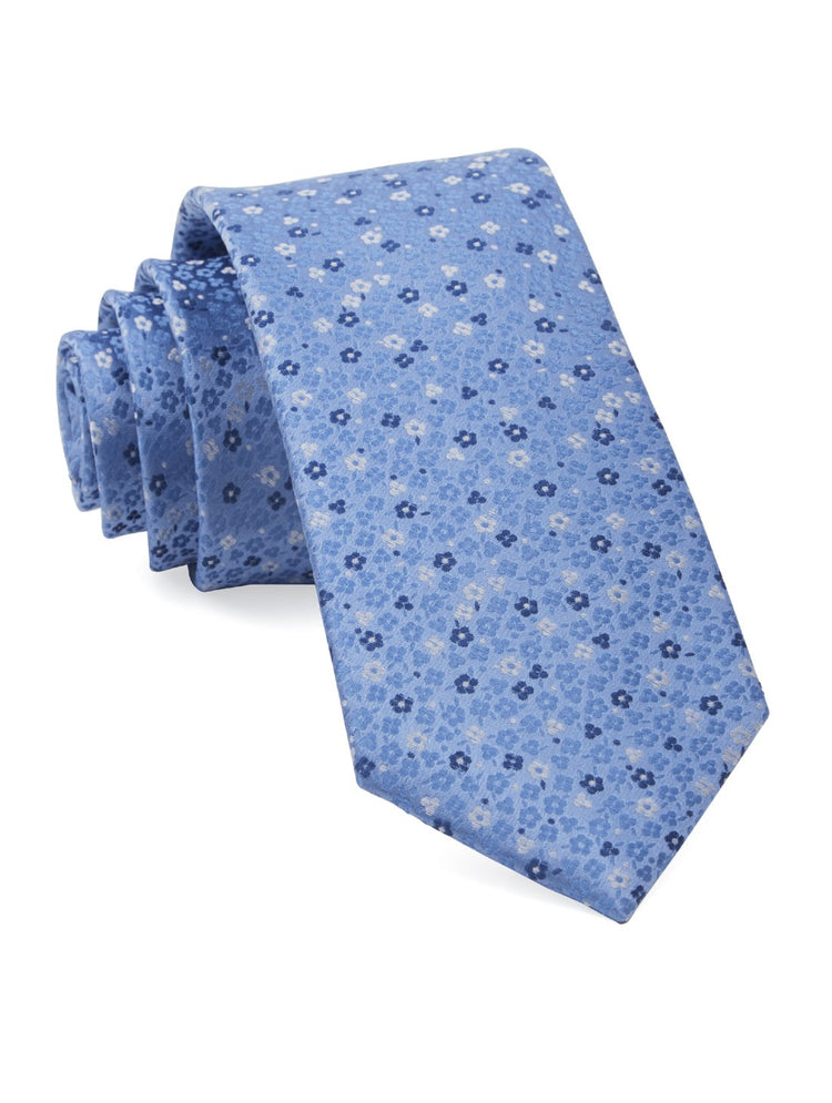 Flower Fields Light Blue Tie | Silk Ties | Tie Bar