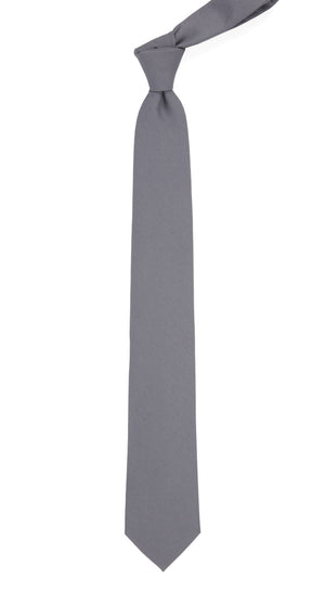 Solid Wool Light Grey Tie alternated image 1